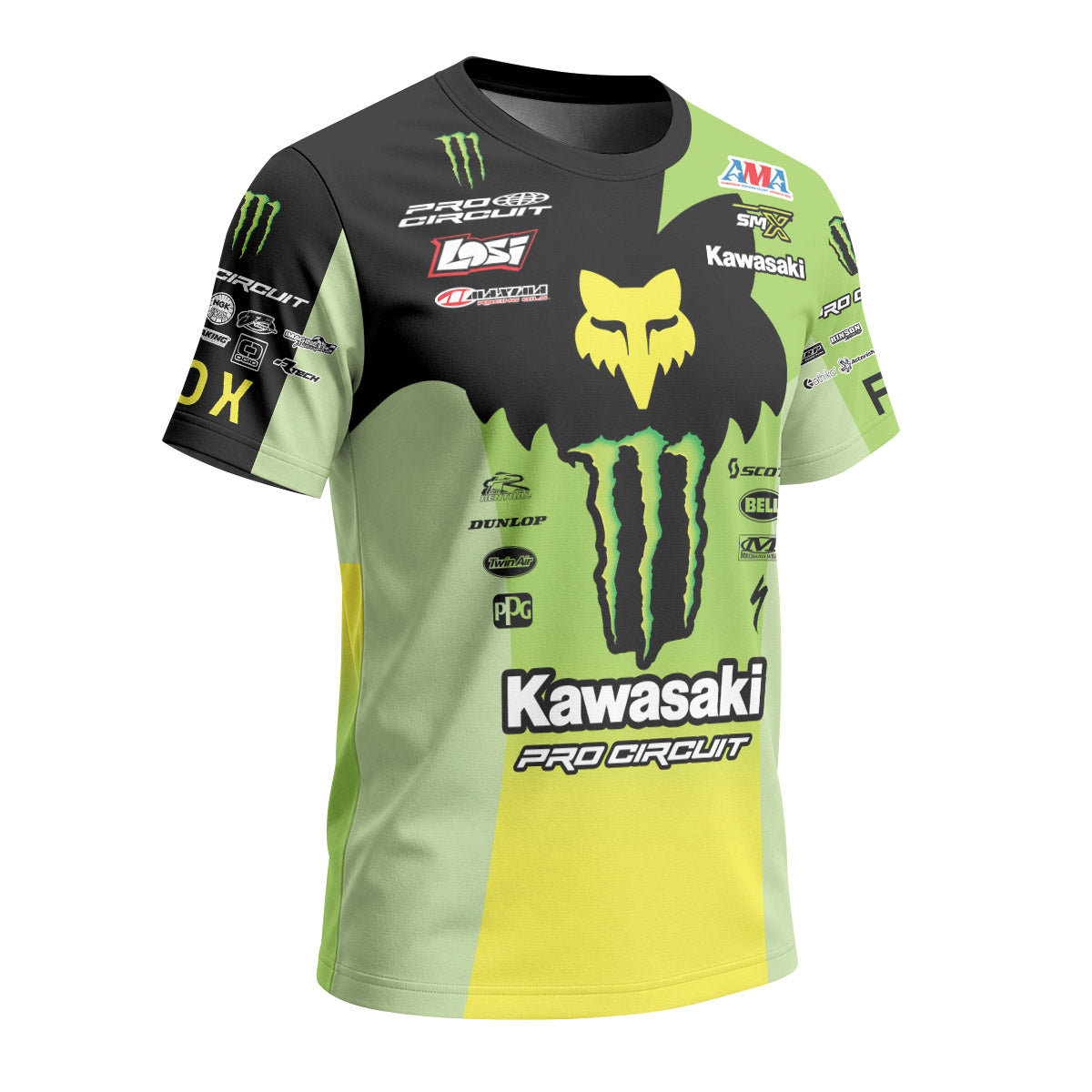 Seth Hammaker 10 Monster Green Neon Short Sleeve Motocross Jersey