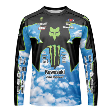 Seth Hammaker 43 Blue Sky Long Sleeve Motocross Jersey