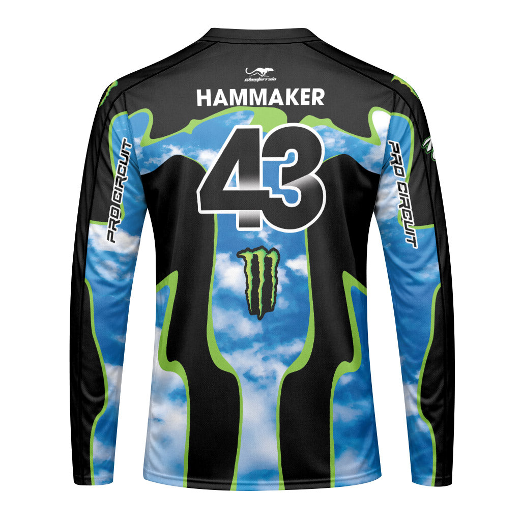 Seth Hammaker 43 Blue Sky Long Sleeve Motocross Jersey