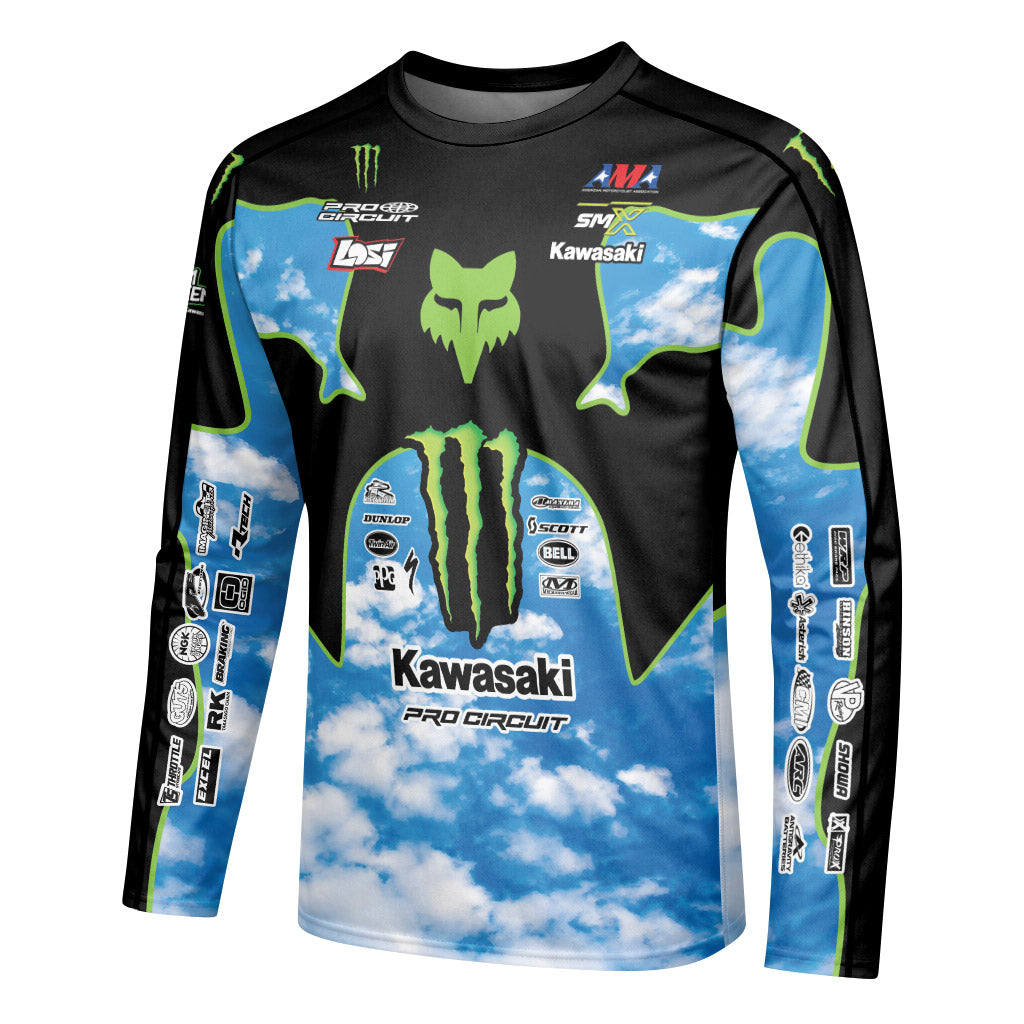 Seth Hammaker 43 Blue Sky Long Sleeve Motocross Jersey