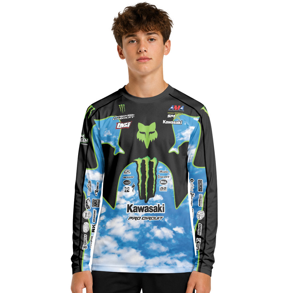 Seth Hammaker 43 Blue Sky Youth Long Sleeve Motocross Jersey