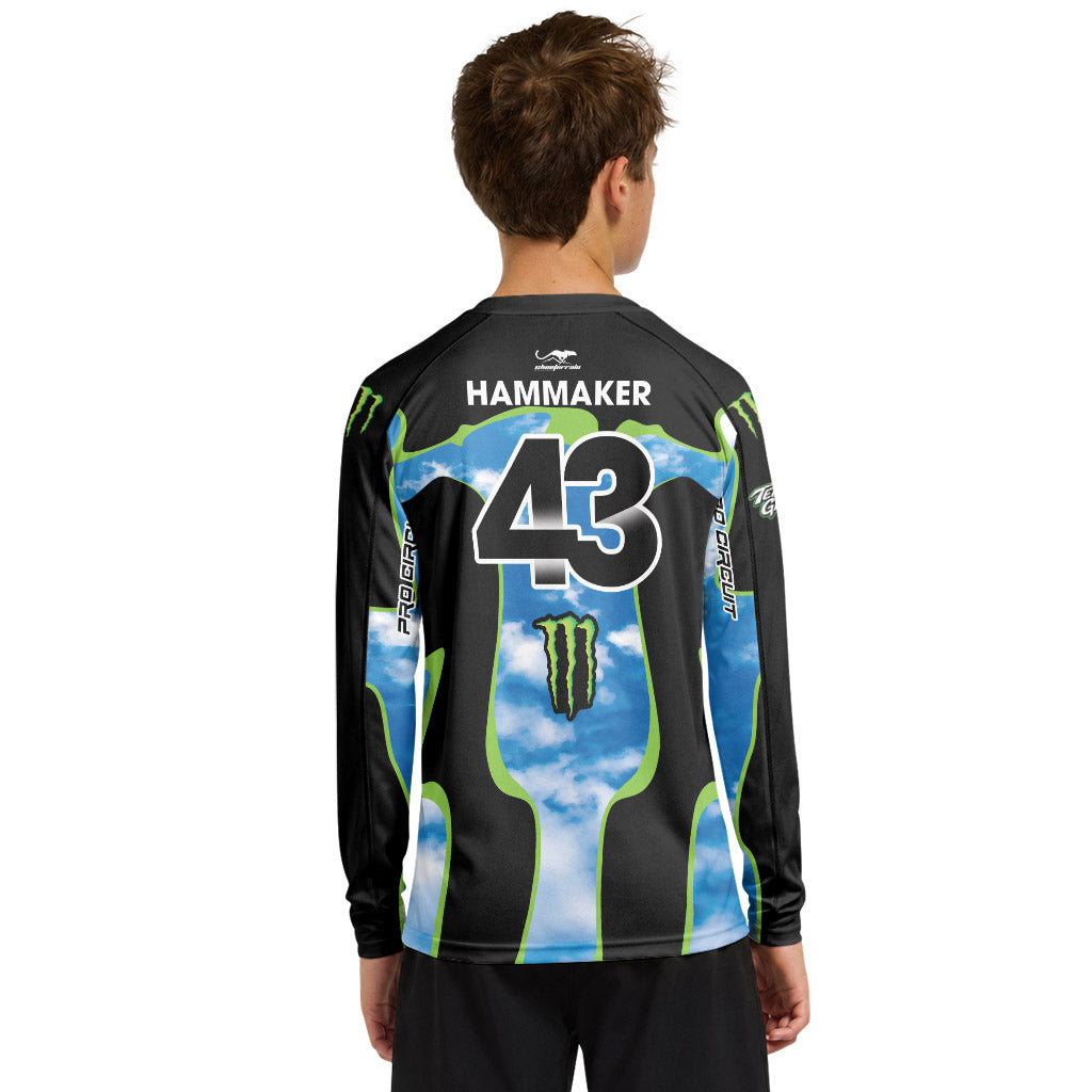 Seth Hammaker 43 Blue Sky Youth Long Sleeve Motocross Jersey