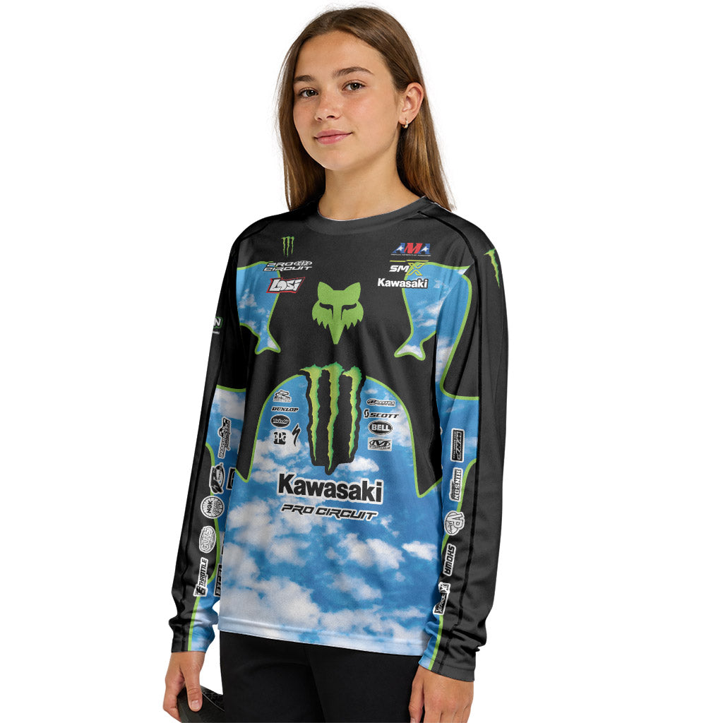 Seth Hammaker 43 Blue Sky Youth Long Sleeve Motocross Jersey