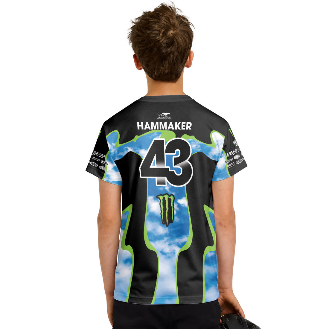 Seth Hammaker 43 Blue Sky Youth Short Sleeve Motocross Jersey