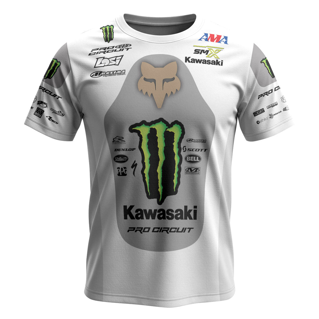 Seth Hammaker 43 Monster White Short Sleeve Motocross Jersey