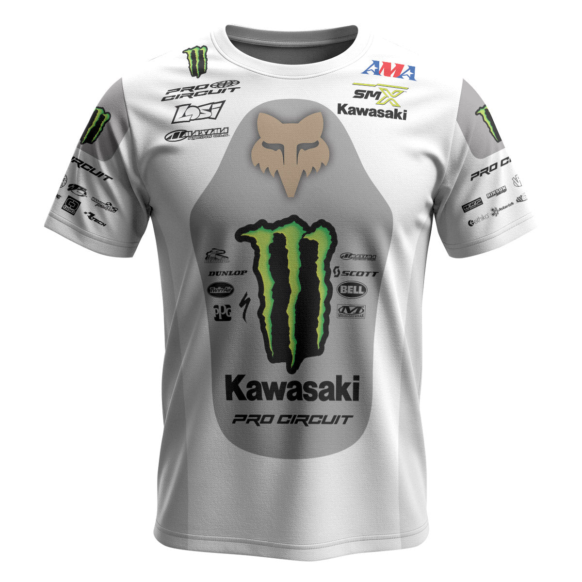 Seth Hammaker 43 Monster White Short Sleeve Motocross Jersey
