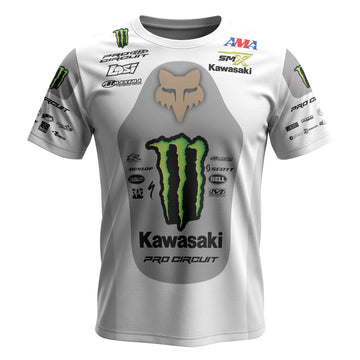 Seth Hammaker 43 Monster White Short Sleeve Motocross Jersey