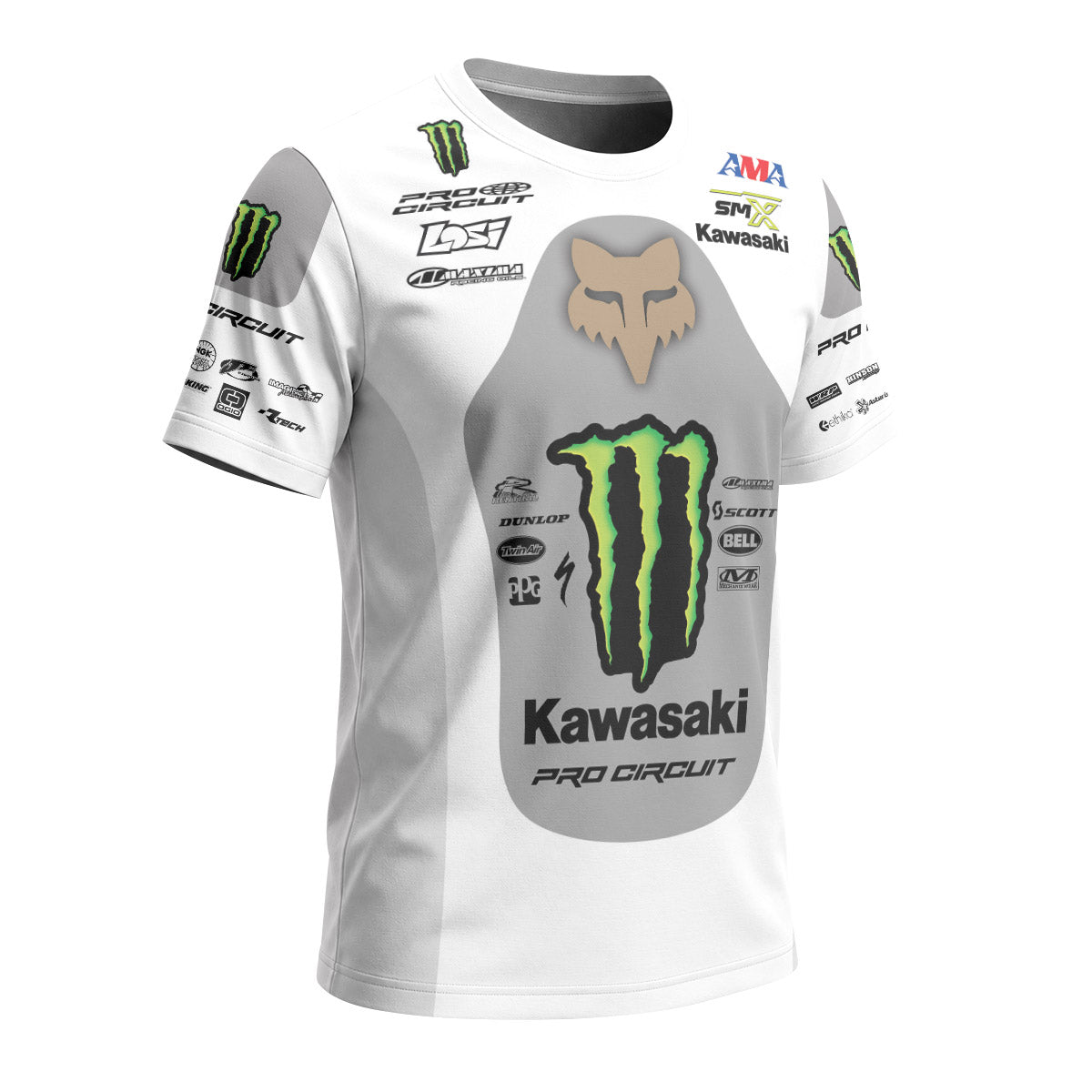 Seth Hammaker 43 Monster White Short Sleeve Motocross Jersey