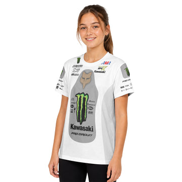 Seth Hammaker 43 Monster White Youth Short Sleeve Motocross Jersey