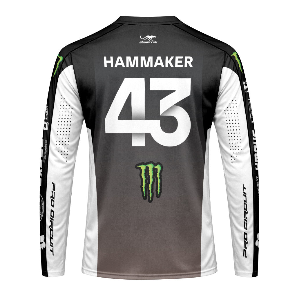 Seth Hammaker 43 Monster Long Sleeve Motocross Jersey