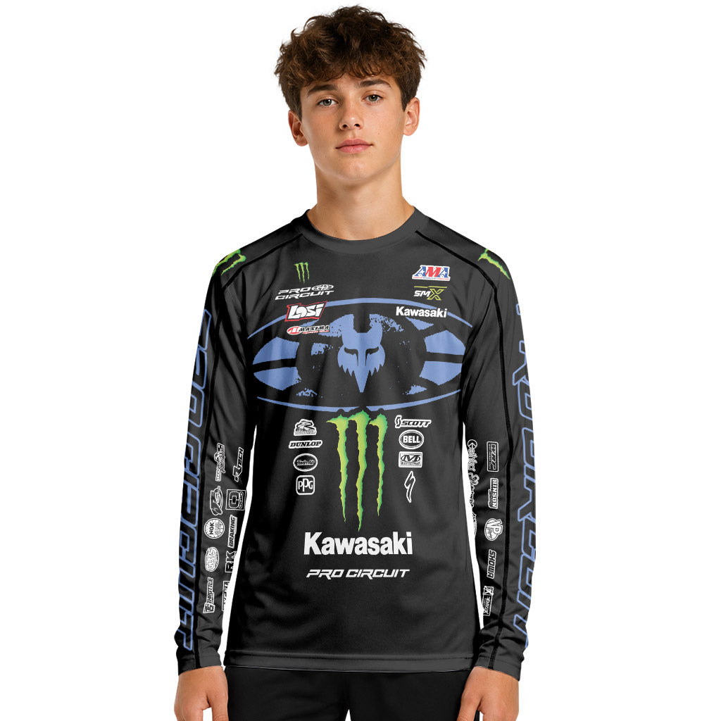 Seth Hammaker 519 Monster Black Youth Long Sleeve Motocross Jersey