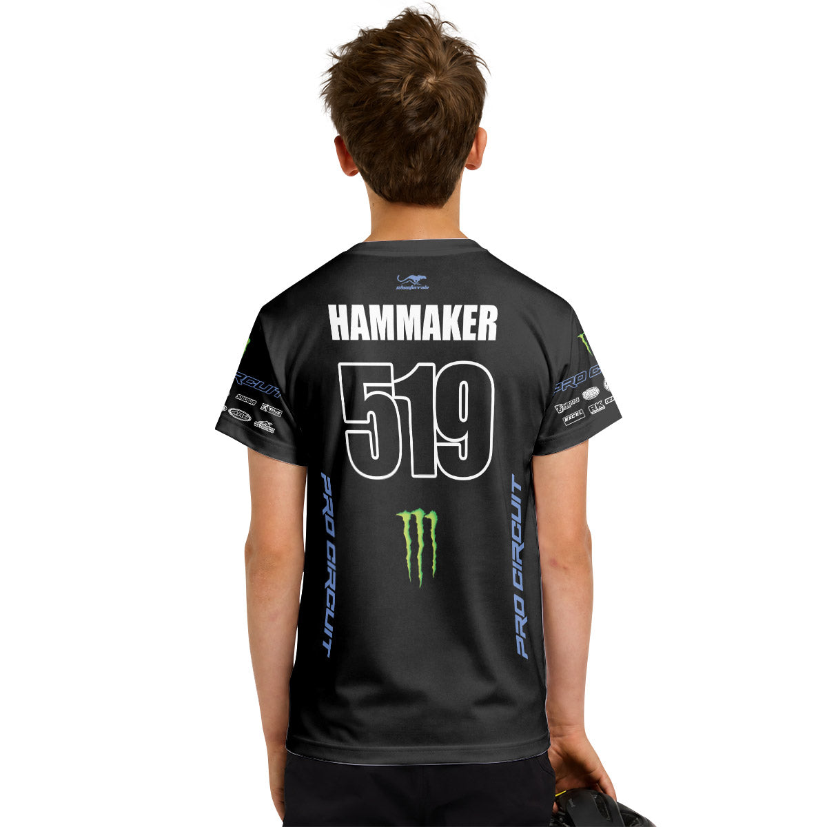 Seth Hammaker 519 Monster Black Youth Short Sleeve Motocross Jersey