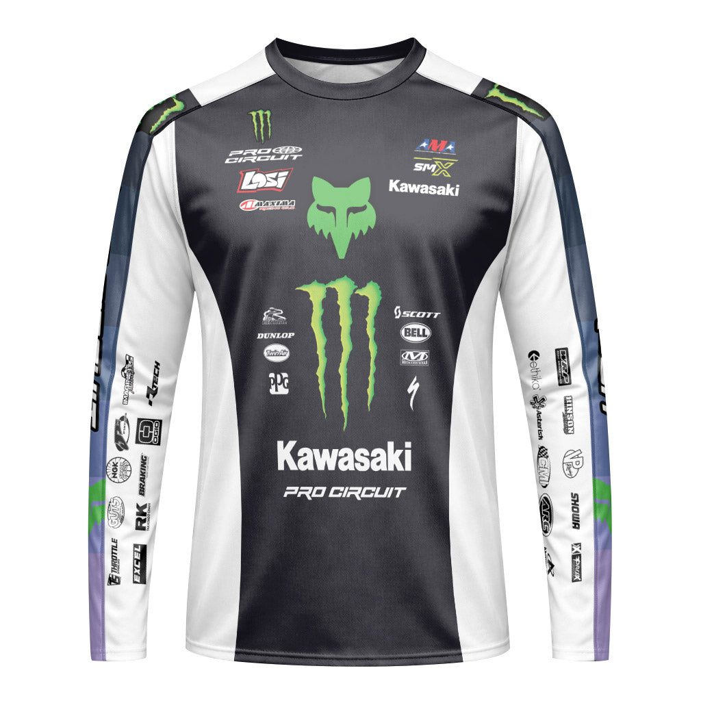 Seth Hammaker 56 Monster Black Long Sleeve Motocross Jersey