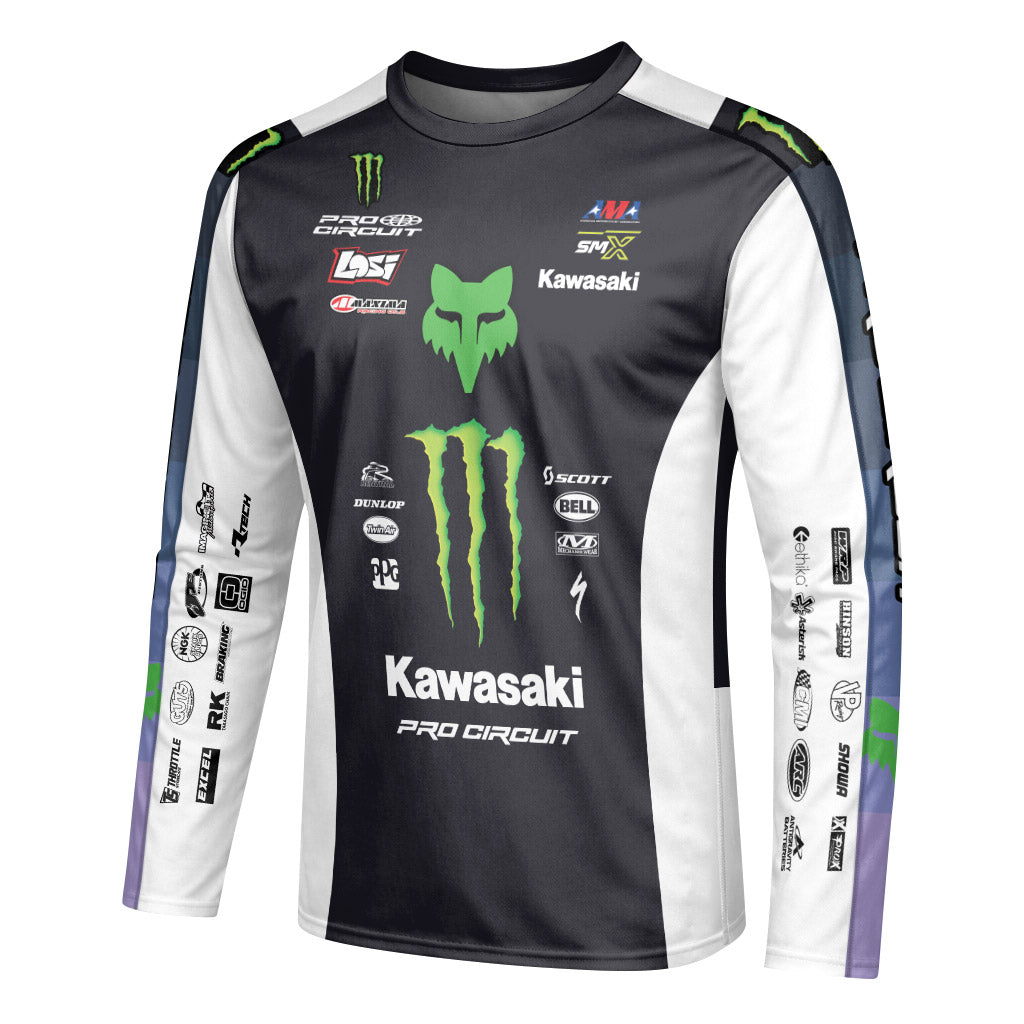 Seth Hammaker 56 Monster Black Long Sleeve Motocross Jersey