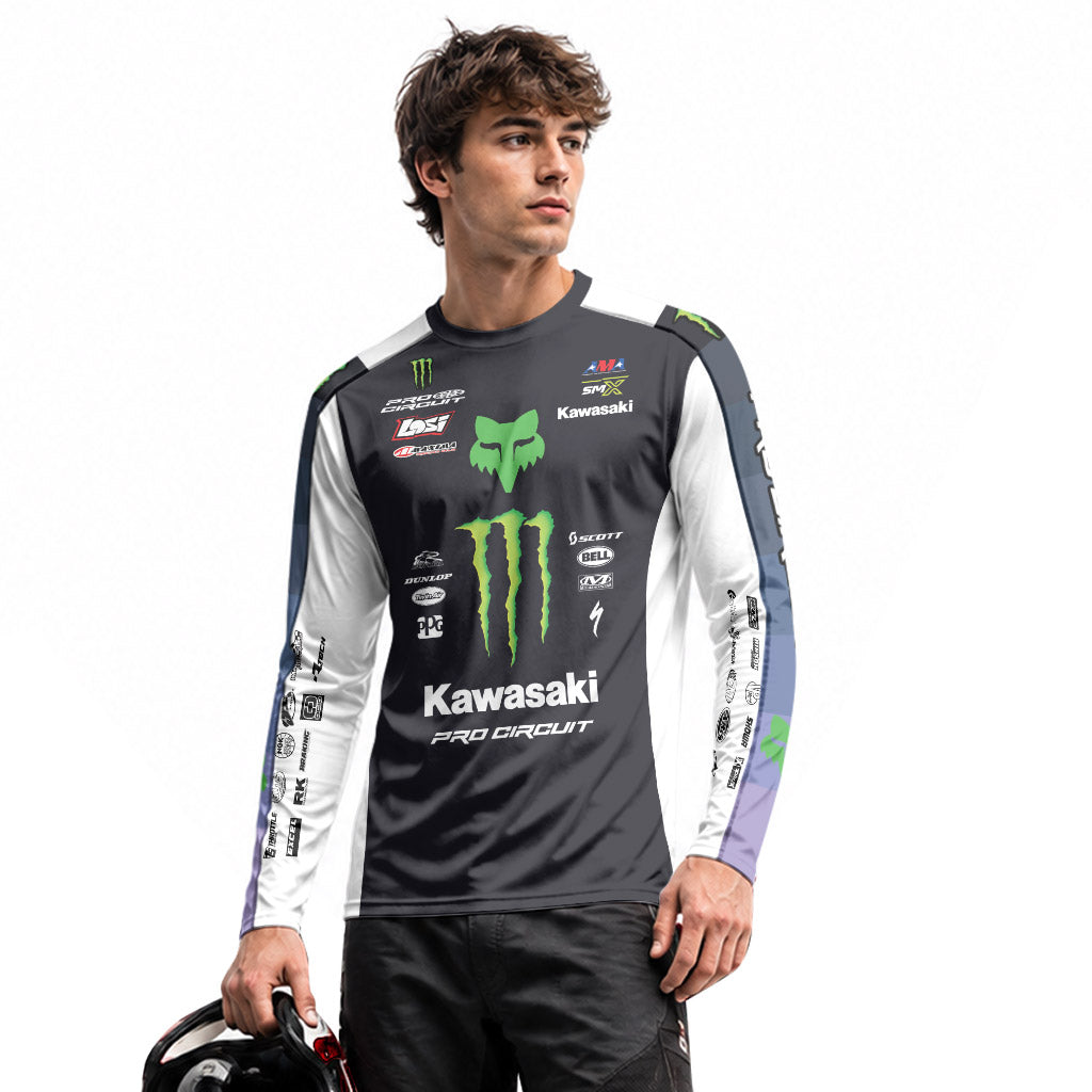Seth Hammaker 56 Monster Black Long Sleeve Motocross Jersey