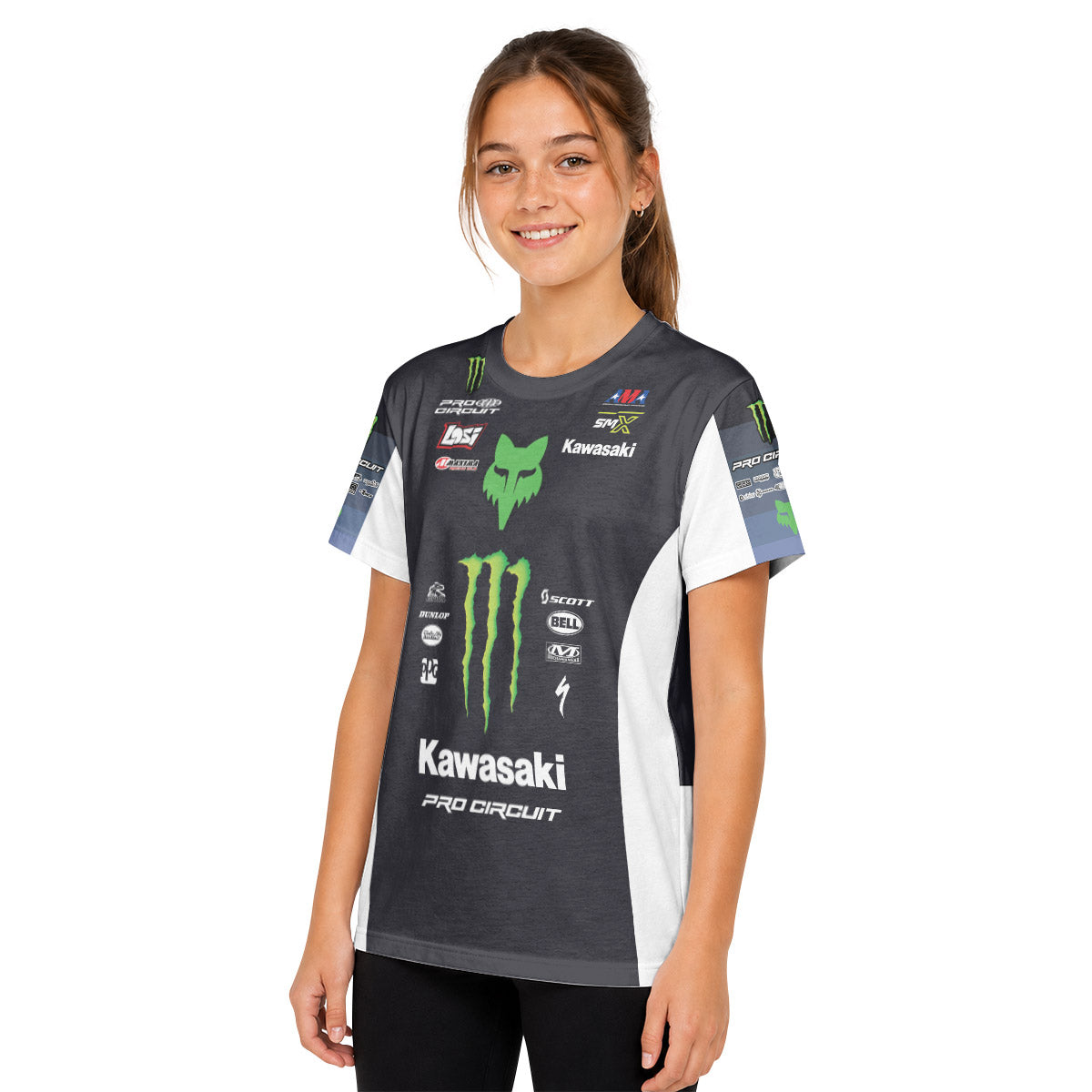 Seth Hammaker 56 Monster Black Youth Short Sleeve Motocross Jersey