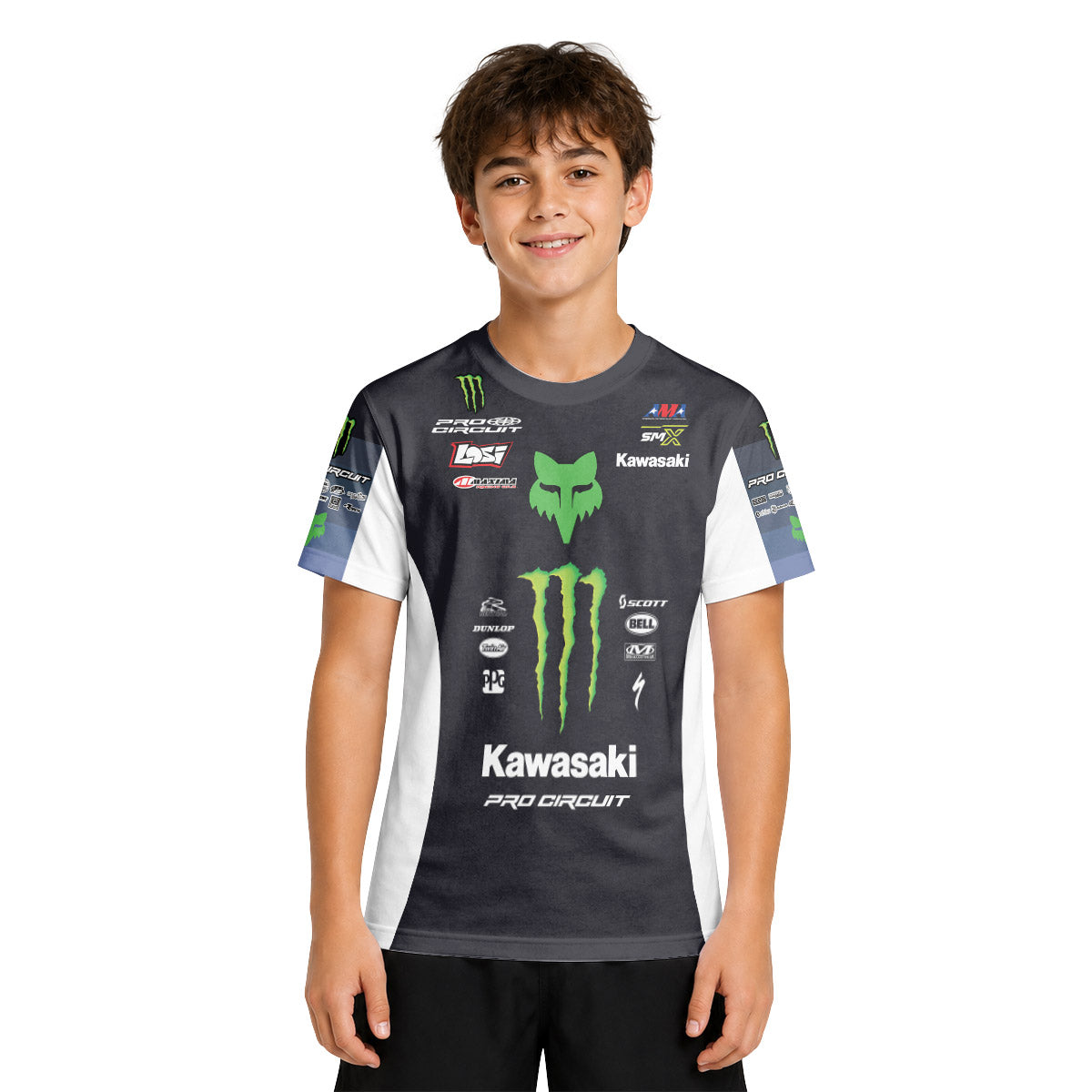 Seth Hammaker 56 Monster Black Youth Short Sleeve Motocross Jersey