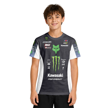 Seth Hammaker 56 Monster Black Youth Short Sleeve Motocross Jersey