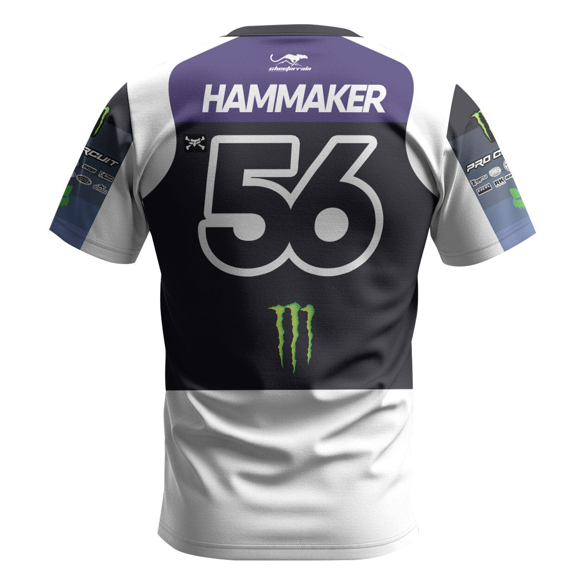 Seth Hammaker 56 Monster Black Youth Short Sleeve Motocross Jersey