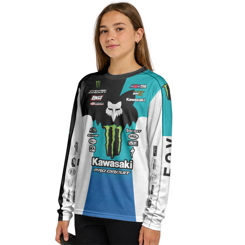 Seth Hammaker 56 Monster Color Racing Youth Long Sleeve Motocross Jersey