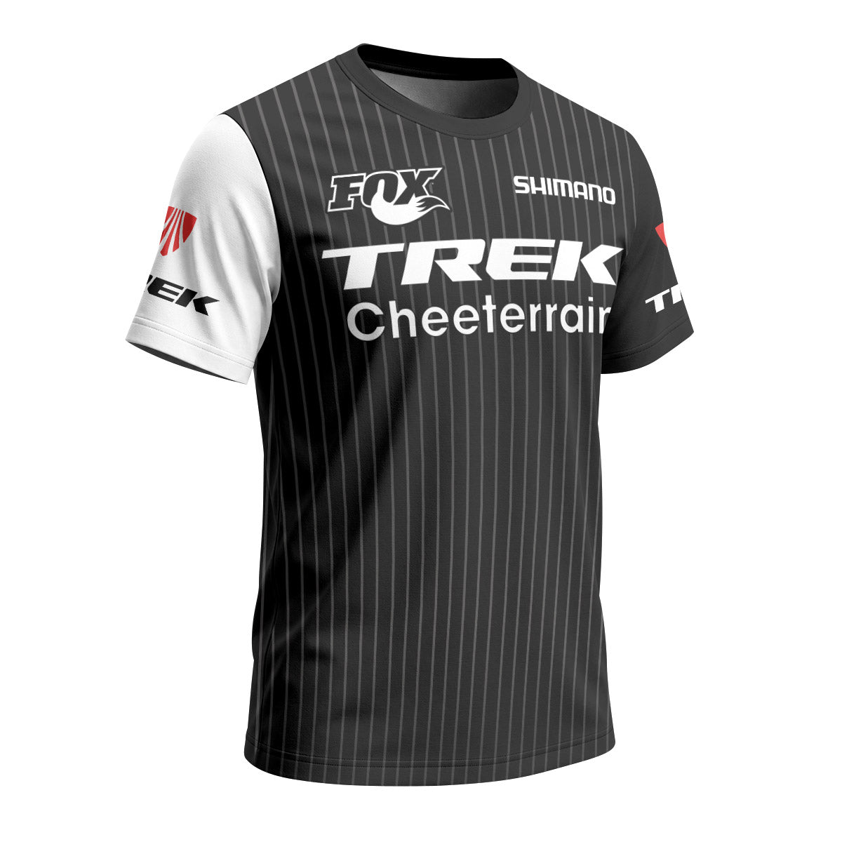 Trek Black White Short Sleeve Mountain Bike Jersey