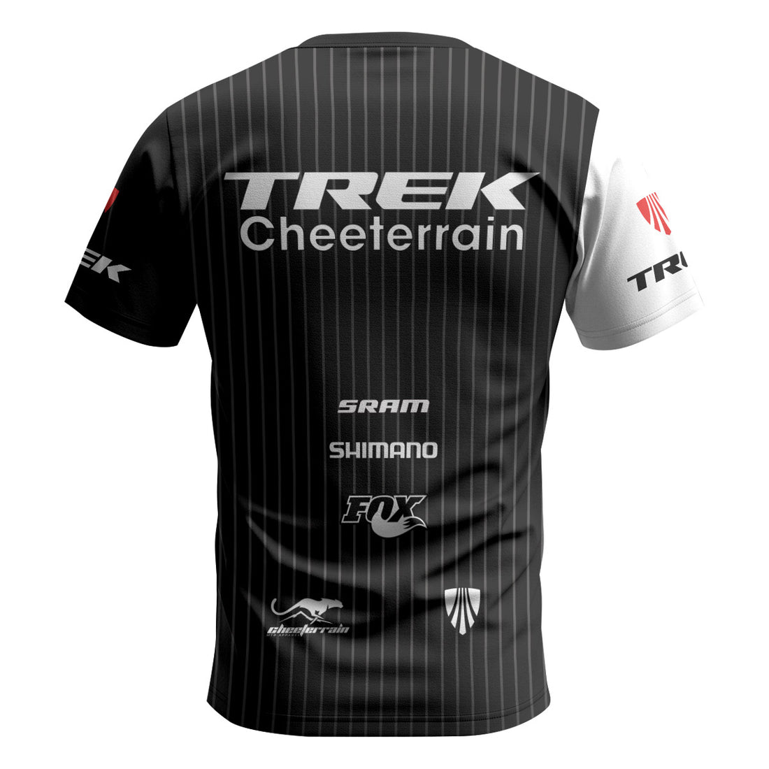 Trek Black White Short Sleeve Mountain Bike Jersey