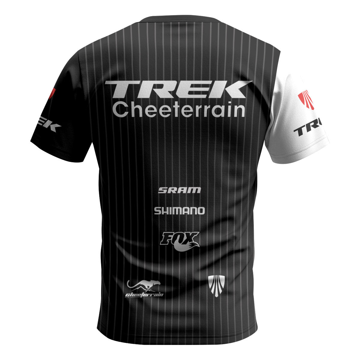 Trek Black White Short Sleeve Mountain Bike Jersey