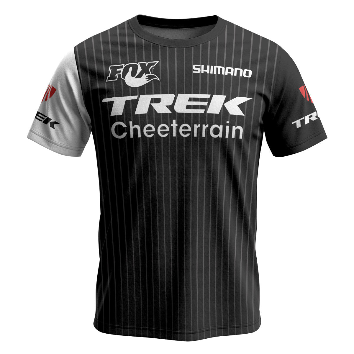 Trek Black White Short Sleeve Mountain Bike Jersey