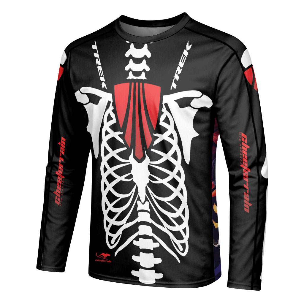 Trek Halloween Evil Clown Long Sleeve Mountain Bike Jersey