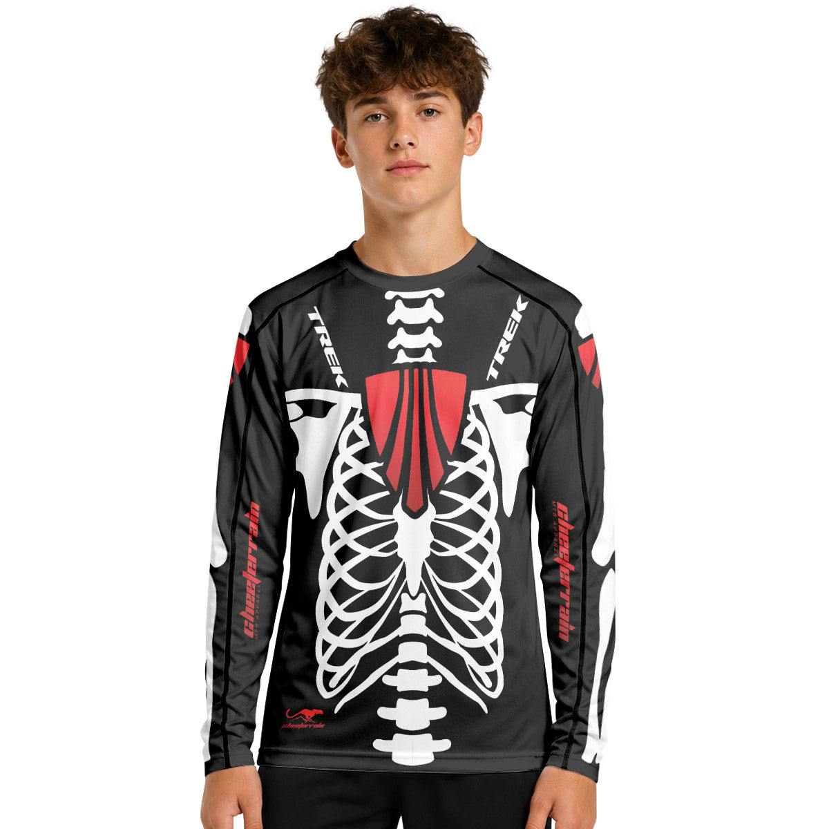 Trek Halloween Evil Clown Youth Long Sleeve Mountain Bike Jersey
