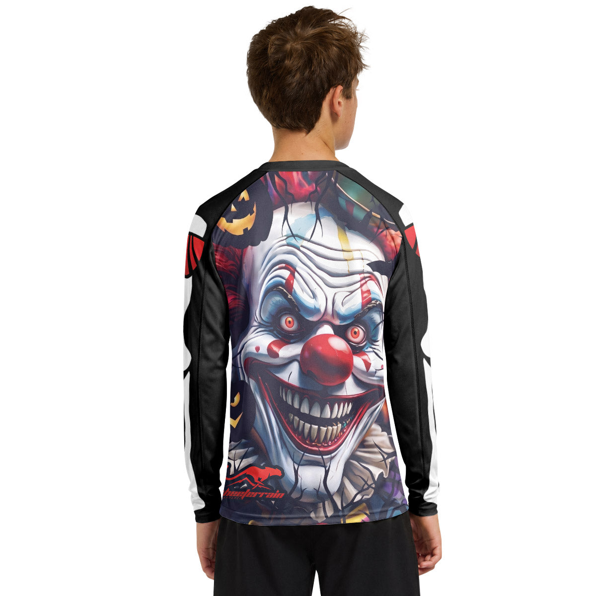 Trek Halloween Evil Clown Youth Long Sleeve Mountain Bike Jersey