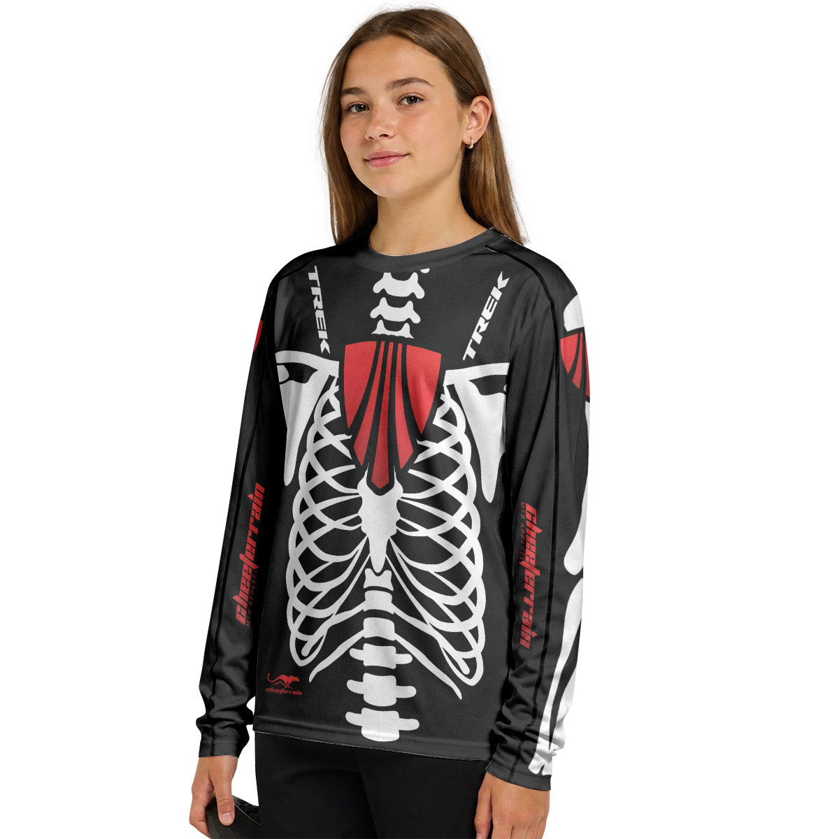 Trek Halloween Evil Clown Youth Long Sleeve Mountain Bike Jersey