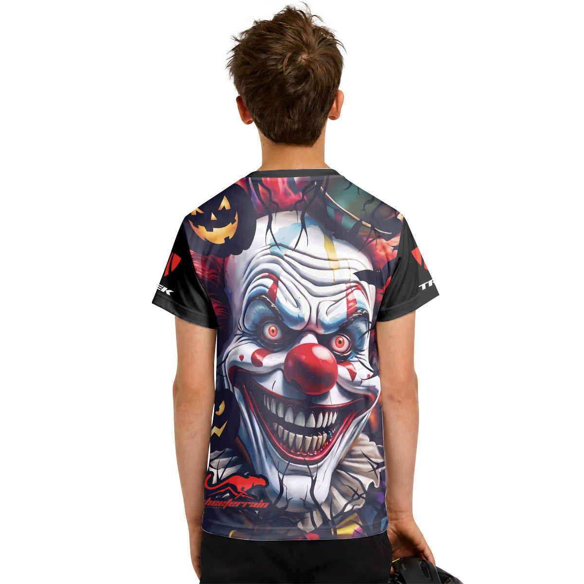 Trek Halloween Evil Clown Youth Short Sleeve Mountain Bike Jersey