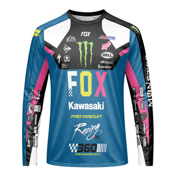 Tyler Bowers 53 Monster Colorful Long Sleeve Motocross Jersey