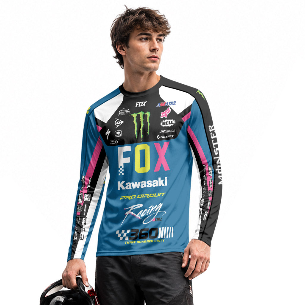 Tyler Bowers 53 Monster Colorful Long Sleeve Motocross Jersey
