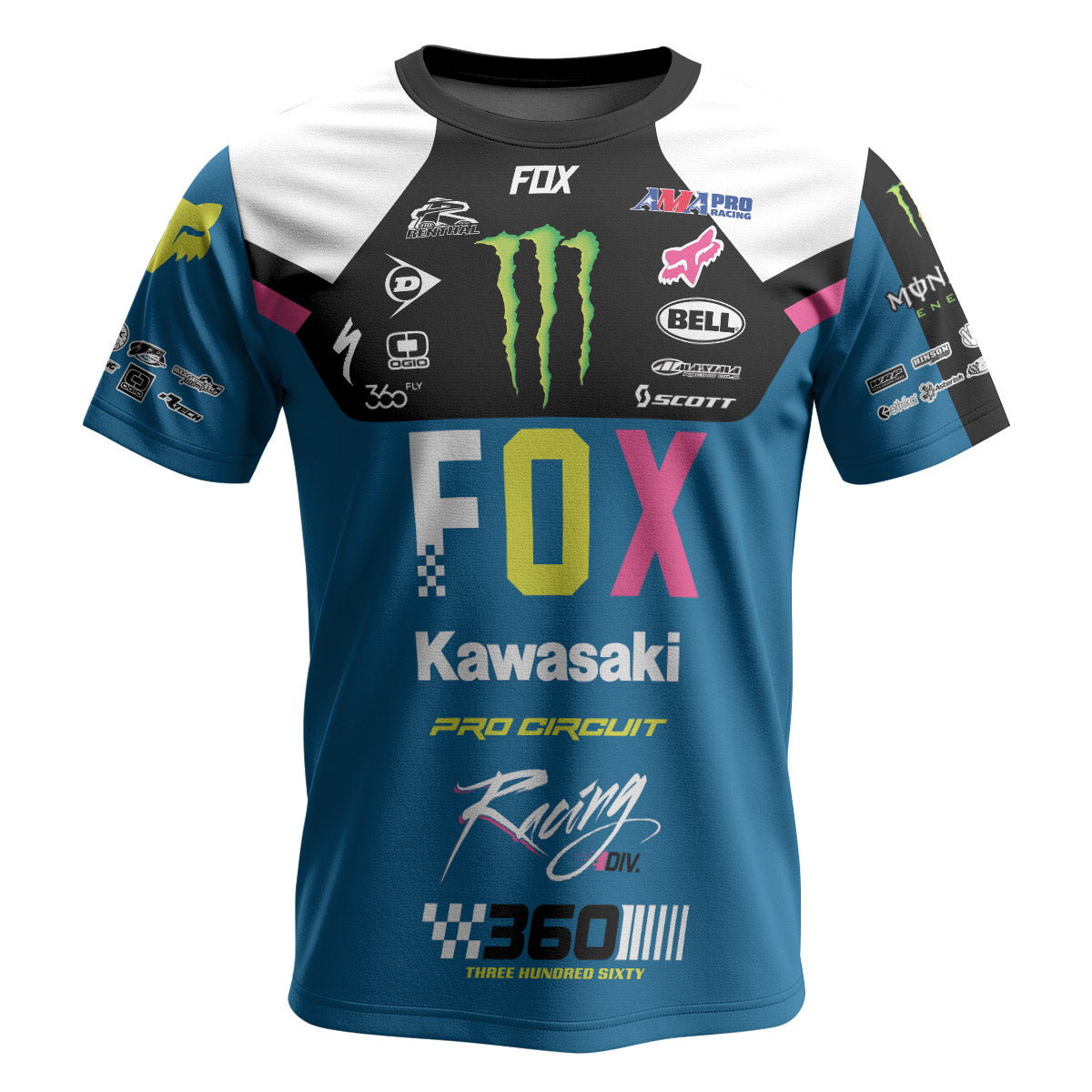 Tyler Bowers 53 Monster Colorful Short Sleeve Motocross Jersey