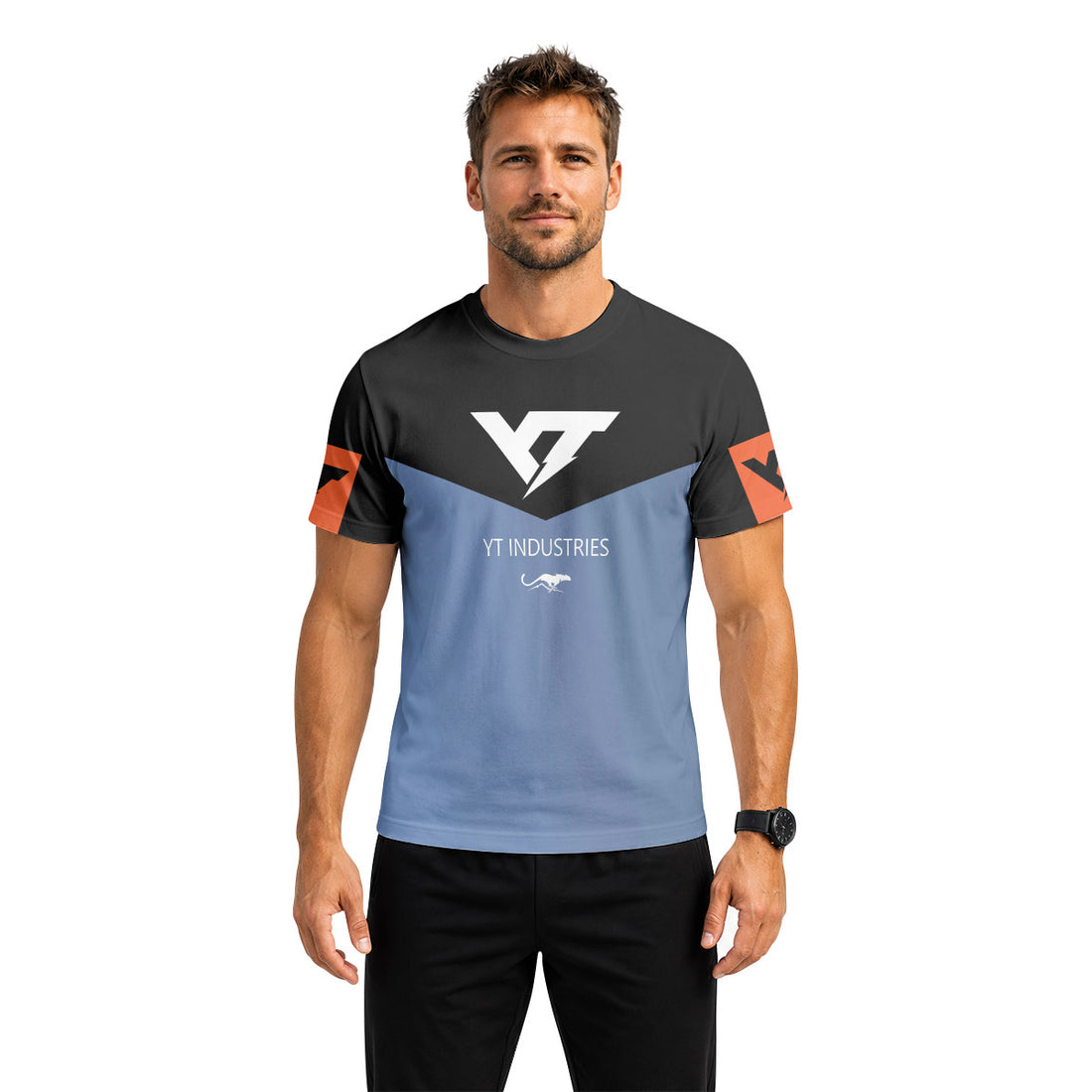 YT Industries Black Blue Short Sleeve Mountain Bike Jersey