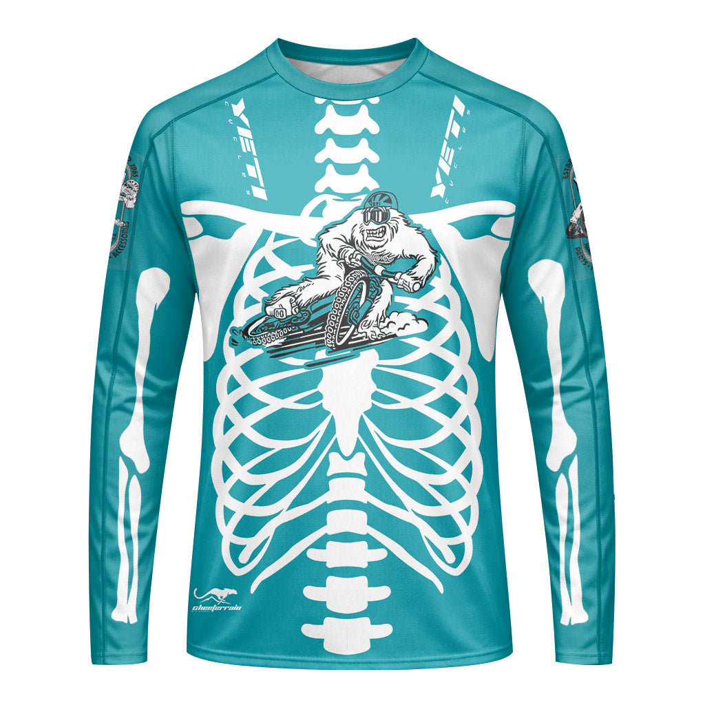 Yeti Skeleton Long Sleeve Mountain Bike Jersey