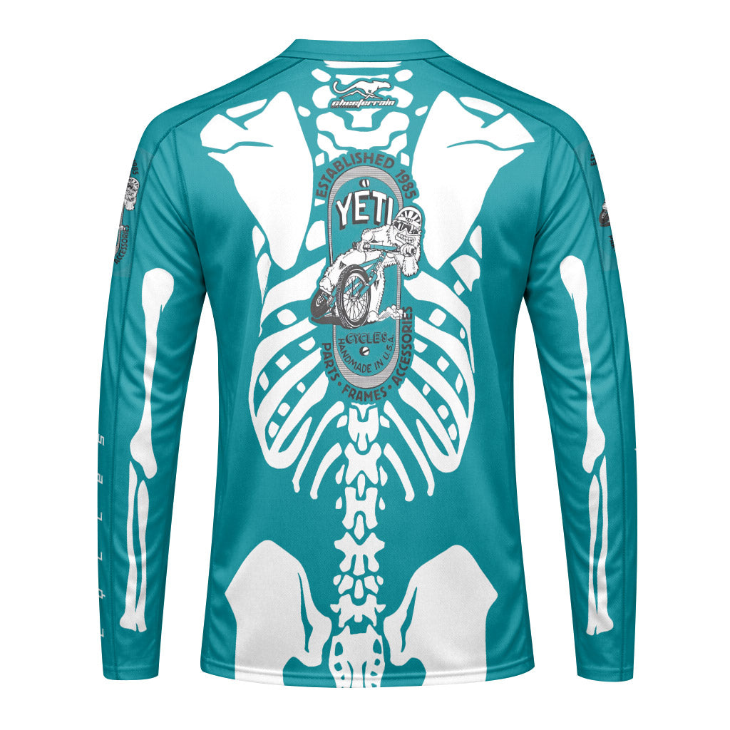 Yeti Skeleton Long Sleeve Mountain Bike Jersey