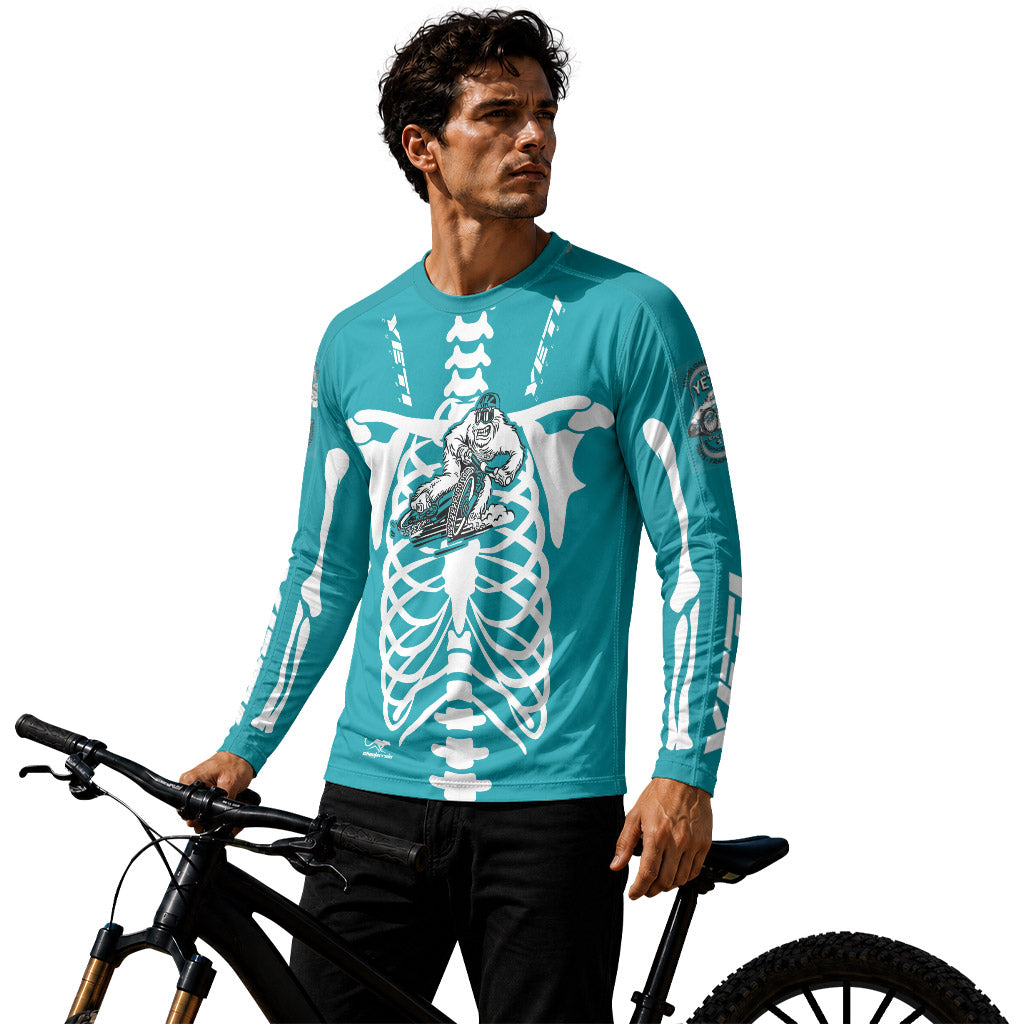 Yeti Skeleton Long Sleeve Mountain Bike Jersey