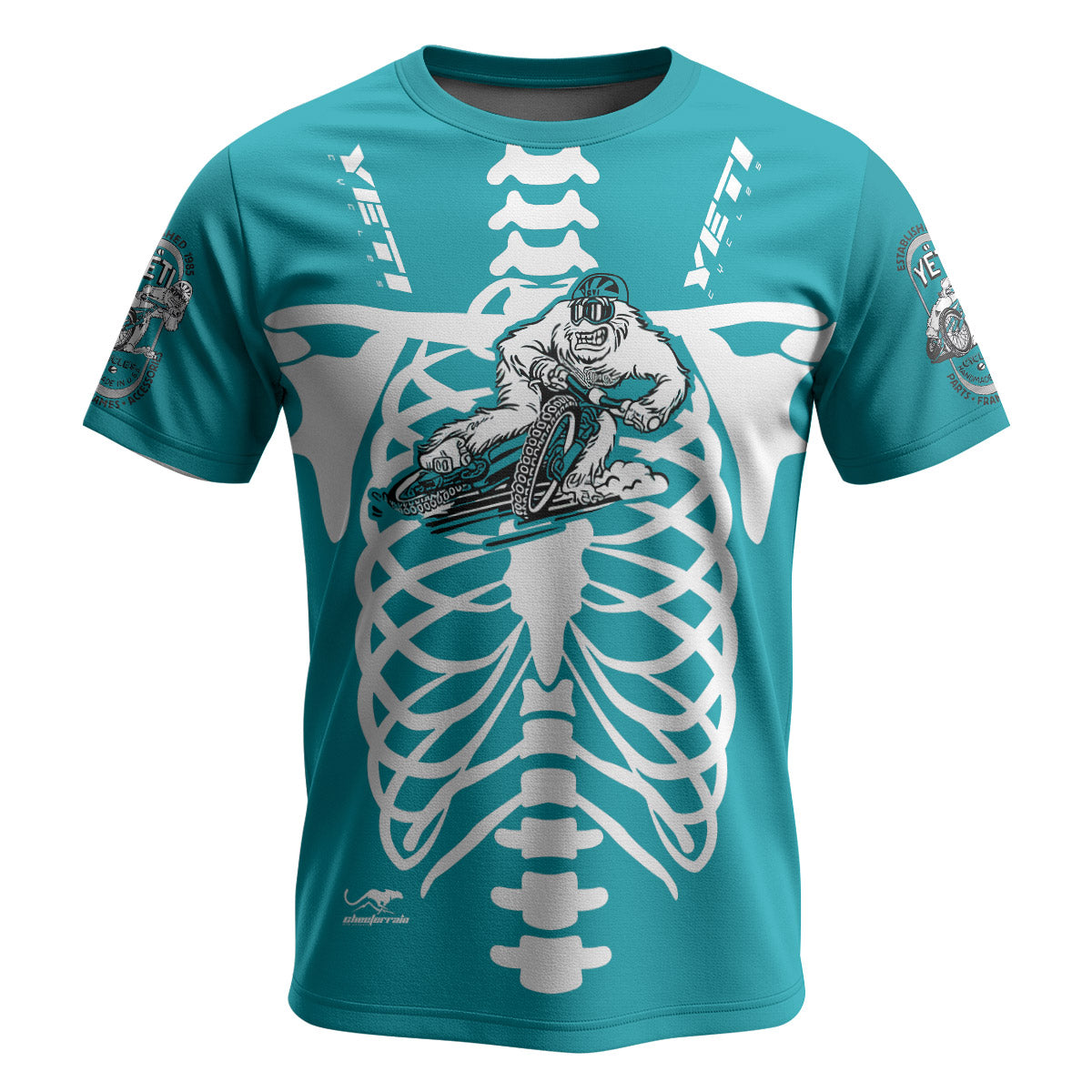 Yeti Skeleton Short Sleeve Mountain Bike Jersey