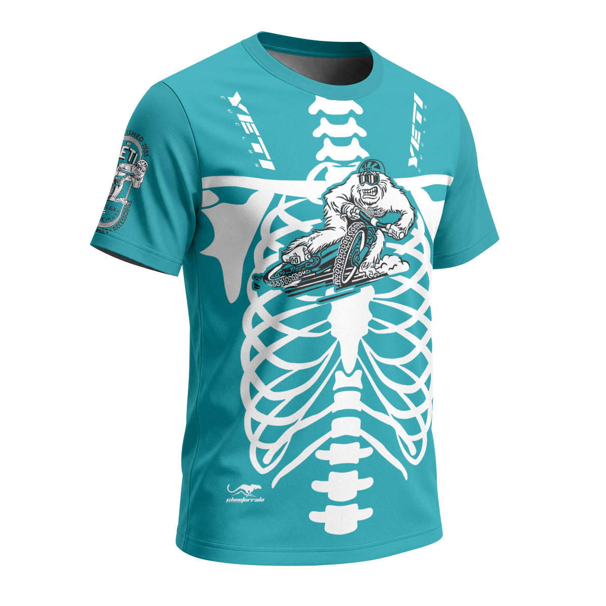 Yeti Skeleton Short Sleeve Mountain Bike Jersey