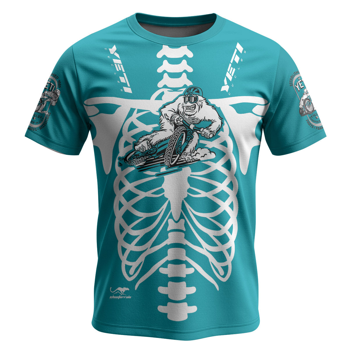 Yeti Skeleton Youth Short Sleeve Mountain Bike Jersey