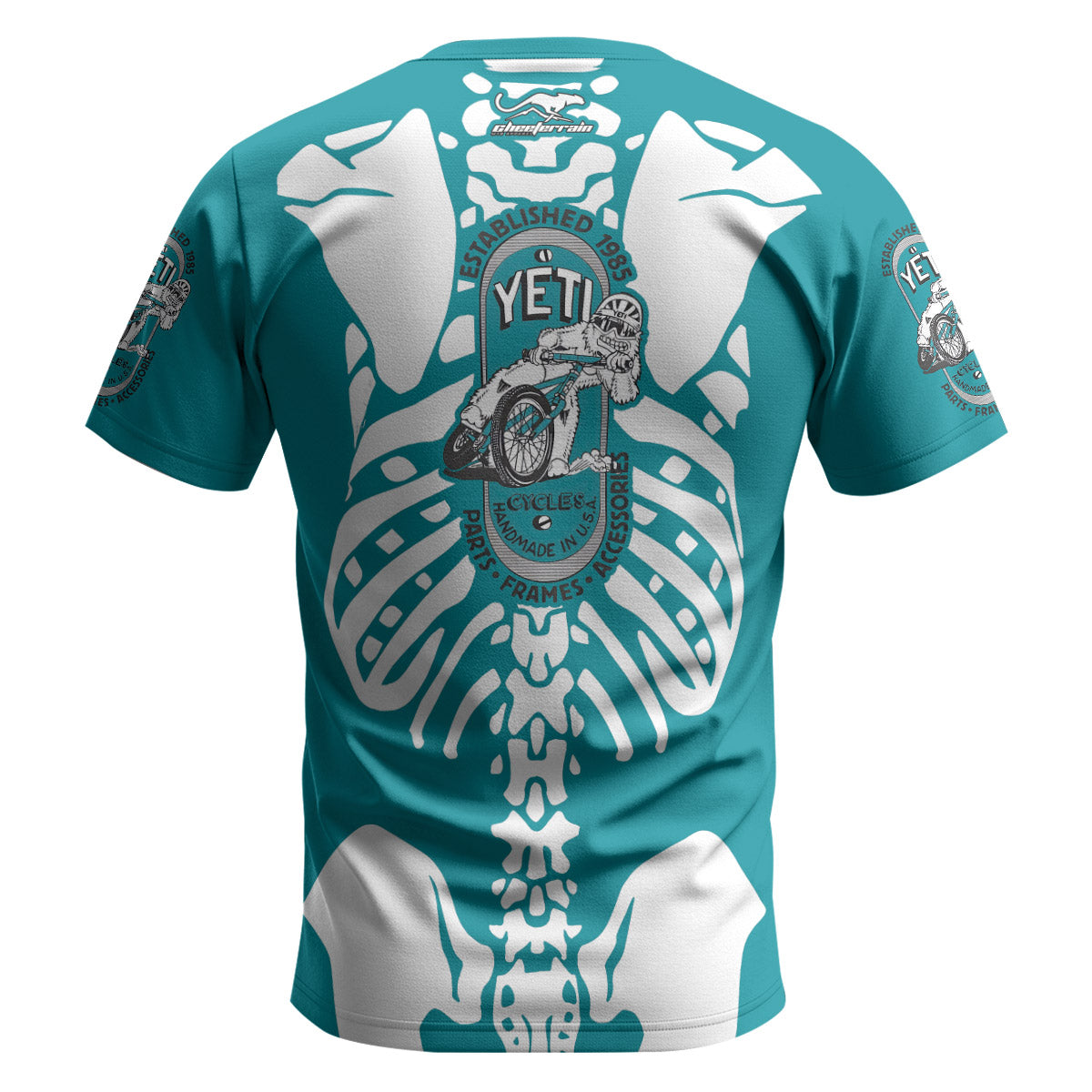 Yeti Skeleton Youth Short Sleeve Mountain Bike Jersey