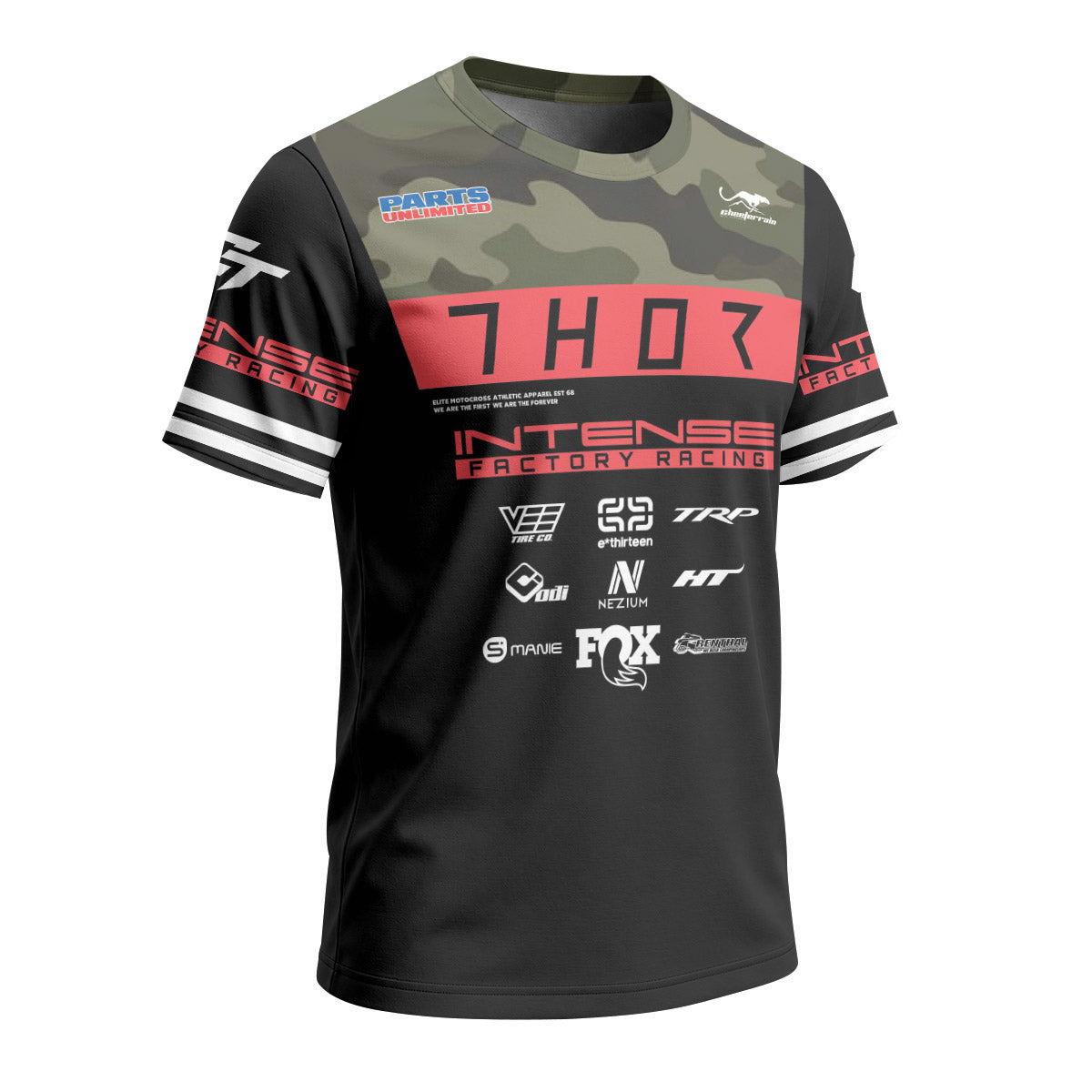 Aaron Gwin Intense Black Red Short Sleeve Mountain Bike Jersey