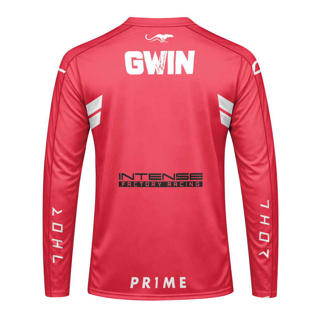 Aaron Gwin Intense Pink Long Sleeve Mountain Bike Jersey