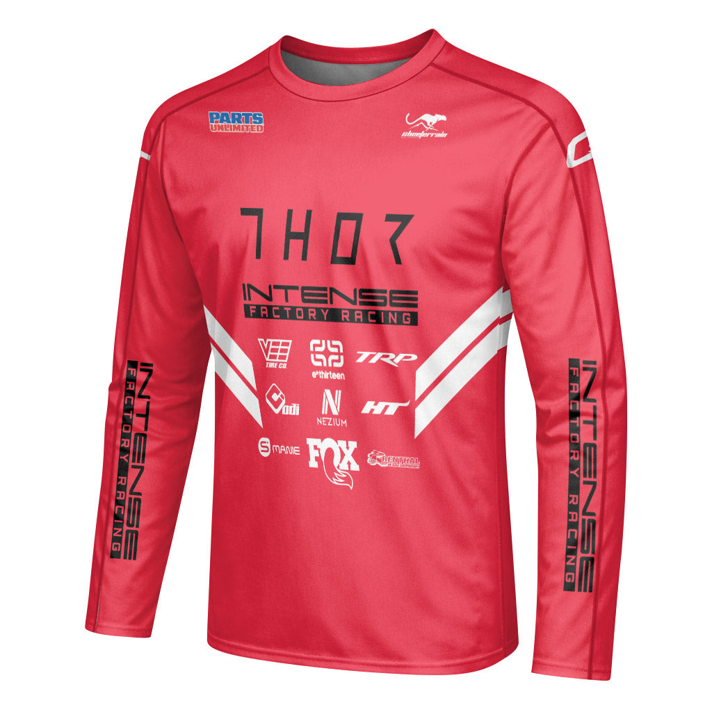 Aaron Gwin Intense Pink Long Sleeve Mountain Bike Jersey