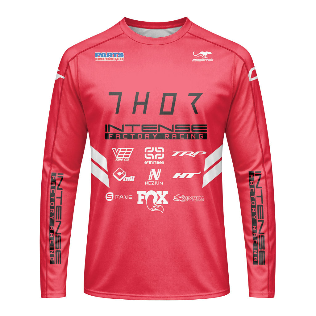 Aaron Gwin Pink Long Sleeve Mountain Bike Jersey