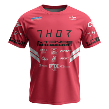 Aaron Gwin Pink Short Sleeve Mountain Bike Jersey