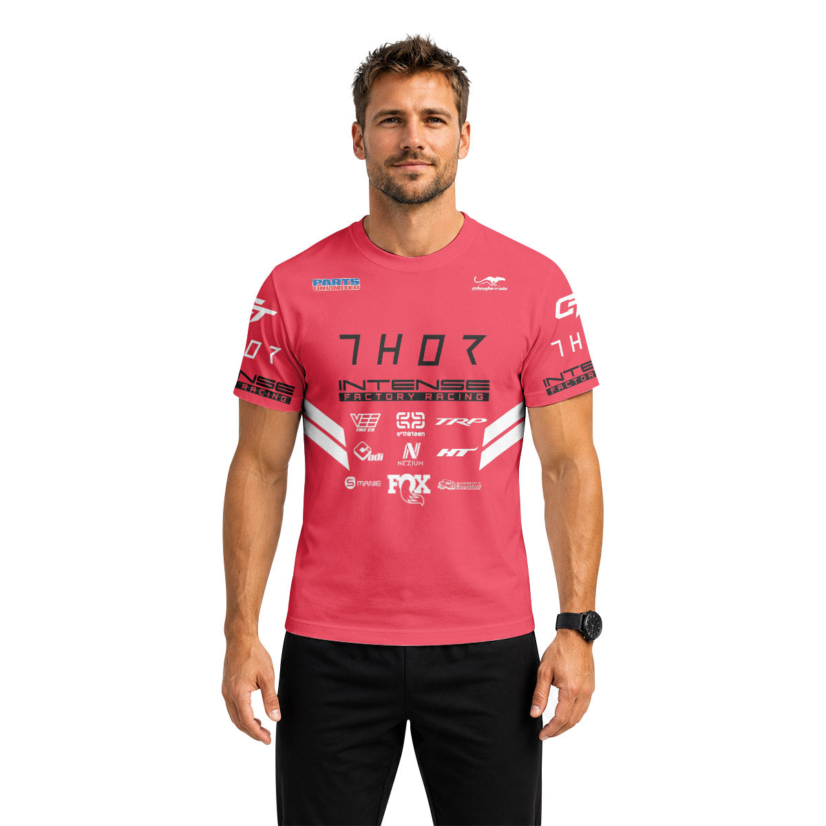 Aaron Gwin Pink Short Sleeve Mountain Bike Jersey